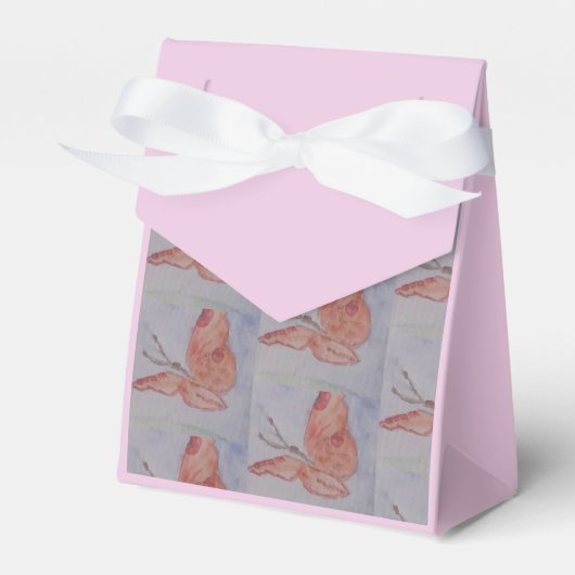 Roze vlinder bedankdoosjes (Voorkant Zijde)