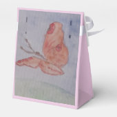 Roze vlinder bedankdoosjes (Achterkant)
