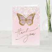 roze vlinder bedankt (Voorkant)