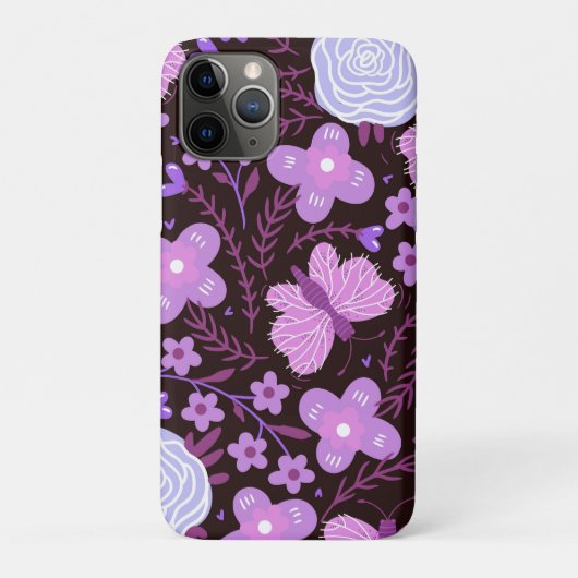 Roze vlinder bloem Case-Mate iPhone case (Achterkant)
