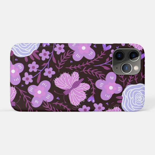 Roze vlinder bloem Case-Mate iPhone case (Achterkant (horizontaal))