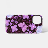 Roze vlinder bloem iPhone hoesje (Achterkant horizontaal)