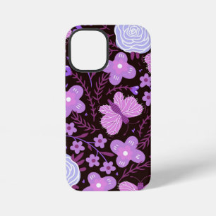 Roze vlinder bloem iPhone 12 mini hoesje