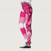 Roze Vlinder Bloem Leggings (Links)