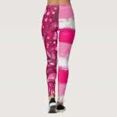 Roze Vlinder Bloem Leggings (Achterkant)