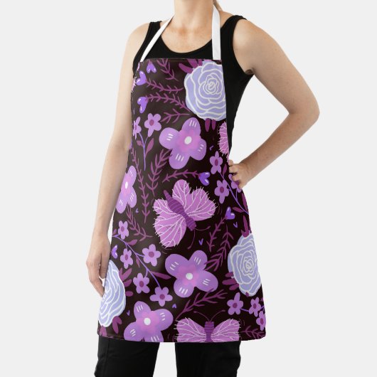 Roze vlinder bloem schort (Insitu)