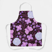 Roze vlinder bloem schort (Voorkant)