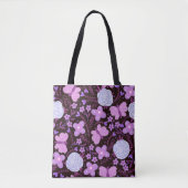 Roze vlinder bloem tote bag (Voorkant)