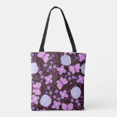 Roze vlinder bloem tote bag (Achterkant)