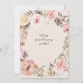 Roze Vlinder Bloemen Rustieke Houten Krans Baby Me Kaart (Achterkant)