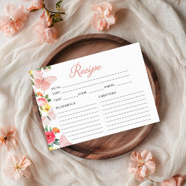 Roze Vlinder Bloemen Vrijgezellenfeest Recept Kaar Kaart