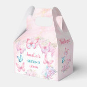 Roze Vlinder Bloemen Zomer Meisje Verjaardag Klein Bedankdoosjes (Voorkant Zijde)