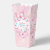 Roze Vlinder Bloemen Zomer Meisje Verjaardag Popco Bedankdoosjes (Voorkant)