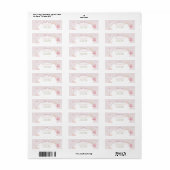 Roze Vlinder Bloemig Retouradres Label (Full Sheet)