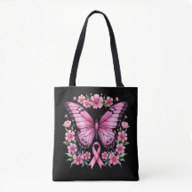 Roze Vlinder Borstkanker Awareness Lint