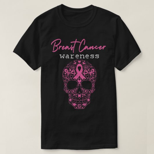 Roze vlinder Borstkanker Hallo T-shirt (Design voorkant)