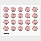  roze vlinder bruiloft Dank u Sticker (Vel)