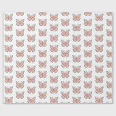 Roze vlinder cadeaupapier (Vlak)