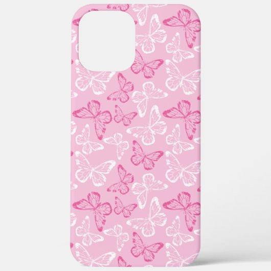Roze vlinder Case-Mate iPhone case (Achterkant)