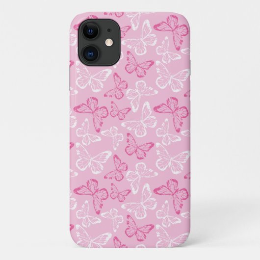Roze Vlinder Case-Mate iPhone Case (Achterkant)