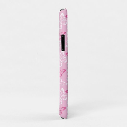 Roze Vlinder Case-Mate iPhone Case (Achterkant/rechts)
