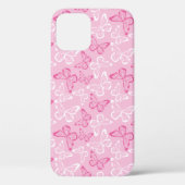 Roze vlinder Case-Mate iPhone case (Achterkant)