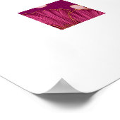 Roze vlinder collectie vierkante poster (Hoek)