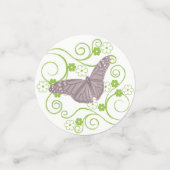 Roze vlinder Confetti Vrijgezellenfeest (Kleine voorkant)