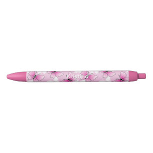 Roze Vlinder Cute Kawaii Gepersonaliseerde Pen