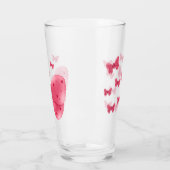 Roze Vlinder Cute Minimaal Illustratie Glas (Links)