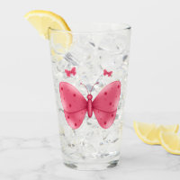 Roze Vlinder Cute Minimaal Illustratie