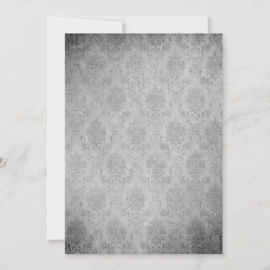 Roze Vlinder Damask Save the Date Aankondiging (Achterkant)