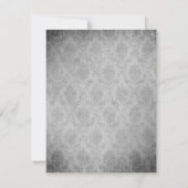 Roze  Vlinder Damast Bruiloft RSVP (Achterkant)