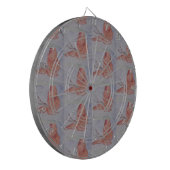 Roze vlinder dartbord (Voorkant Links)