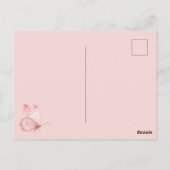 Roze Vlinder Denk aan jou Briefkaart (Achterkant)