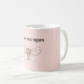 Roze Vlinder Dromen Koffiemok (Voorkant rechts)