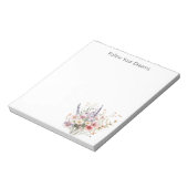 Roze Vlinder Dromen Notitieblok (Linkerzijde)