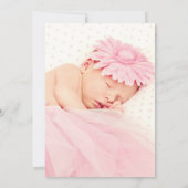  roze vlinder & dwars foto's uitgenodigd kaart (Achterkant)