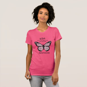 Roze Vlinder EDS Bewustzijnsshirt T-shirt