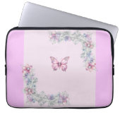  Roze Vlinder Elektronicatas Laptop Sleeve (Voorkant)