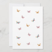  Roze Vlinder en Ballerina Verjaardagsfeest Kaart (Achterkant)