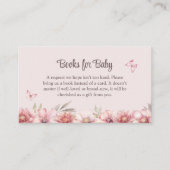 Roze Vlinder en Bloem Tuin Boeken voor Baby Informatiekaartje (Voorkant)