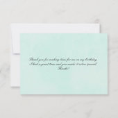 Roze Vlinder en  Roos Collage Dank u Bedankkaart (Achterkant)