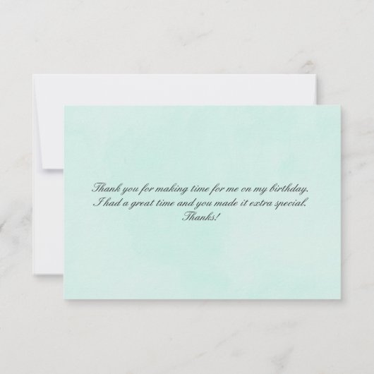 Roze Vlinder en  Roos Collage Dank u Bedankkaart (Achterkant)