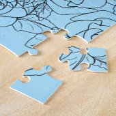 Roze vlinder en Roos Puzzle Gift Legpuzzel (Zijkant)