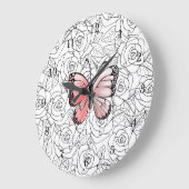 Roze vlinder en Rozen kunst - Grote Klok (Hoek)