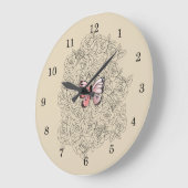 Roze vlinder en Rozen kunst Grote Klok (Hoek)