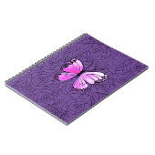 Roze vlinder en Rozen kunst - Notitieboek (Linkerzijde)