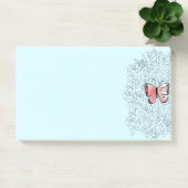 Roze vlinder en Rozen kunst - Post-it® Notes (Kantoor)