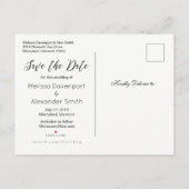 Roze Vlinder en  Rozen Save The Date Aankondigingskaart (Achterkant)